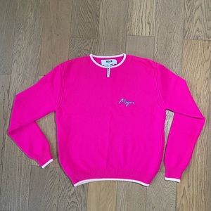 MSGM pink wool + cashmere knit sweater size XS